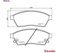 Brembo Brake Pads P 09 009 – Disc Brake Set for Cadillac SRX