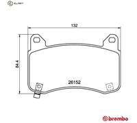 Brembo Front Brake Pad Set P09029 - Fits Tesla Model 3 & Model Y - 800824200A/B/C/D