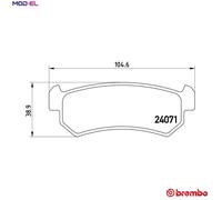 Brembo Brake Pad Set P 10 001 – Rear Disc Brake – Fits Chevrolet Lacetti 1.4