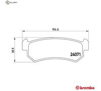 Brembo Brake Pad Set P 10 001 – Rear Disc Brake – Fits Chevrolet Lacetti 1.4