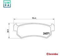 BREMBO P 10 001 Brake pad set