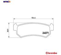 Brembo Brake Pad Set P 10 001 – Rear Disc Brake – Fits Chevrolet Lacetti 1.4
