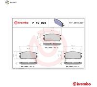 BREMBO P 10 004 Brake pad set