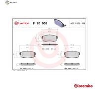 BREMBO P 10 005 Brake pad set