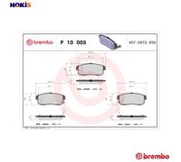 BREMBO P 10 005 Brake pad set