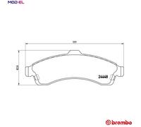 Brake pads P 10 009 BREMBO for CHEVROLET ISUZU SAAB