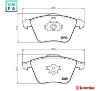 BREMBO P 10 012 Brake pad set