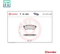 BREMBO P 10 053 Brake pad set