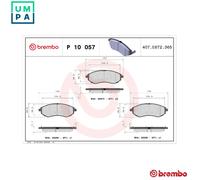 Brembo Brake Pads P 10 057 - Front - Fits Chevrolet Daewoo