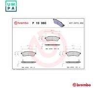 BREMBO P 10 060 Brake pad set