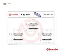 BRAKE PAD SET DISC BRAKE P 10 060 FOR HOLDEN CHEVROLET X 20 S1 2.0L 4cyl EPICA
