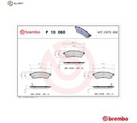 BREMBO P 10 060 Brake pad set