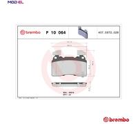 BREMBO P 10 064 Brake pad set