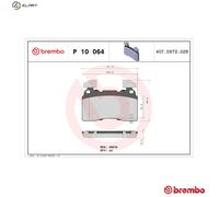 BREMBO P 10 064 Brake pad set