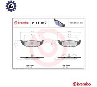 BREMBO P 11 010 Brake pad set