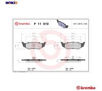 BREMBO P 11 010 Brake pad set