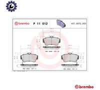 BREMBO P 11 012 Brake pad set