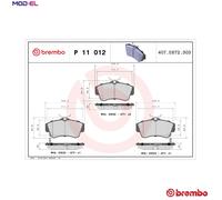 BREMBO P 11 012 Brake pad set