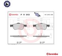 BRAKE PAD SET DISC BRAKE P 11 013 FOR CHRYSLER GRAND/VOYAGER/IV/III TOWN/& 2.5L