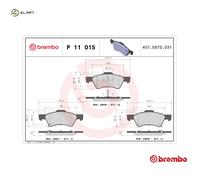 BRAKE PAD SET DISC BRAKE P 11 015 FOR DODGE CHRYSLER GRAND/VOYAGER/IV TOWN/&