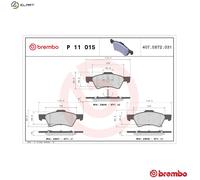 BREMBO P 11 015 Brake pad set
