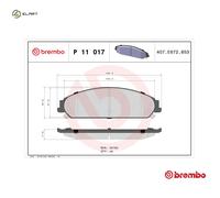 BRAKE PAD SET DISC BRAKE P 11 017 FOR DODGE LANCIA CHRYSLER ED4 2.4L 4cyl 2.7L