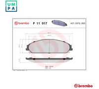 Brembo P11017 Brake Pad Set Replacement Fits Dodge Charger 6.4 SRT8