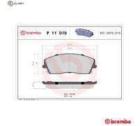 Brembo Brake Pad Set P 11 019 – Fits Dodge/Chrysler/Lancia 300, 300C, Thema, Charger