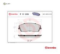 BRAKE PAD SET DISC BRAKE P 11 019 FOR DODGE LANCIA CHRYSLER EER 2.7LEGG 3.5L 300