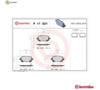 BREMBO P 11 021 Brake pad set