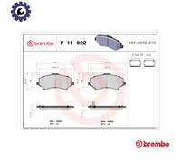 BREMBO P 11 022 Brake pad set