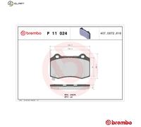 BREMBO P 11 024 Brake pad set