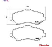 Brembo Brake Pad Set P 11 025 – Front – Fits Chrysler/Dodge/Fiat/Jeep/VW