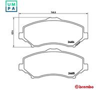 BREMBO P 11 025 Brake pad set