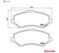 BREMBO P 11 025 Brake pad set