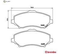 Brembo Brake Pad Set P 11 025 – Front – Fits Chrysler/Dodge/Fiat/Jeep/VW