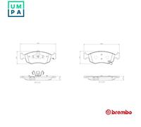 Brembo P11031 Front Disc Brake Pad - Set of 4