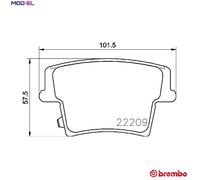 Brembo Brake Pads P 11 040 – Disc, Rear Axle – Fits Dodge, Chrysler