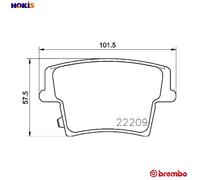 Brake pads P 11 040 BREMBO for DODGE CHRYSLER