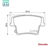 Brembo Brake Pads P 11 040 – Disc, Rear Axle – Fits Dodge, Chrysler
