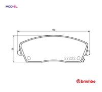 Brake pads P 11 041 BREMBO for CHRYSLER DODGE
