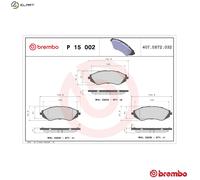 BREMBO P 15 002 Brake pad set