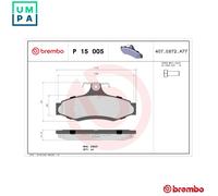 BRAKE PAD SET DISC BRAKE P 15 005 FOR MITSUBISHI DAEWOO KONDOR ORION/Wagon 2.6L