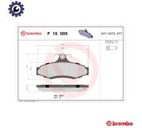 BREMBO P 15 005 Brake pad set