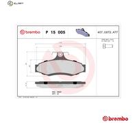 BRAKE PAD SET DISC BRAKE P 15 005 FOR MITSUBISHI DAEWOO KONDOR ORION/Wagon 2.6L