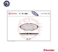 Brake pads P 15 006 BREMBO for CHEVROLET DAEWOO