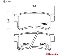 BREMBO P 15 009 Brake Pad Set, disc brake for DAEWOO,HYUNDAI,SSANGYONG