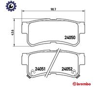 BREMBO P 15 009 Brake Pad Set, disc brake for DAEWOO,HYUNDAI,SSANGYONG