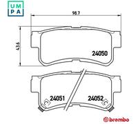 BREMBO P 15 009 Brake Pad Set, disc brake for DAEWOO,HYUNDAI,SSANGYONG