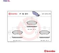 BRAKE PAD SET DISC BRAKE P 15 011 FOR DAEWOO SSANGYONG REXTON/II/SUV 2.3L 4cyl